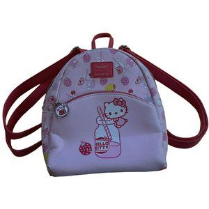 Loungefly Sanrio Hello Kitty Strawberry Milk Pink Mini Backpack